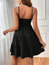 Smocked Tiered Sleeveless Mini Dress - Odaingerous
